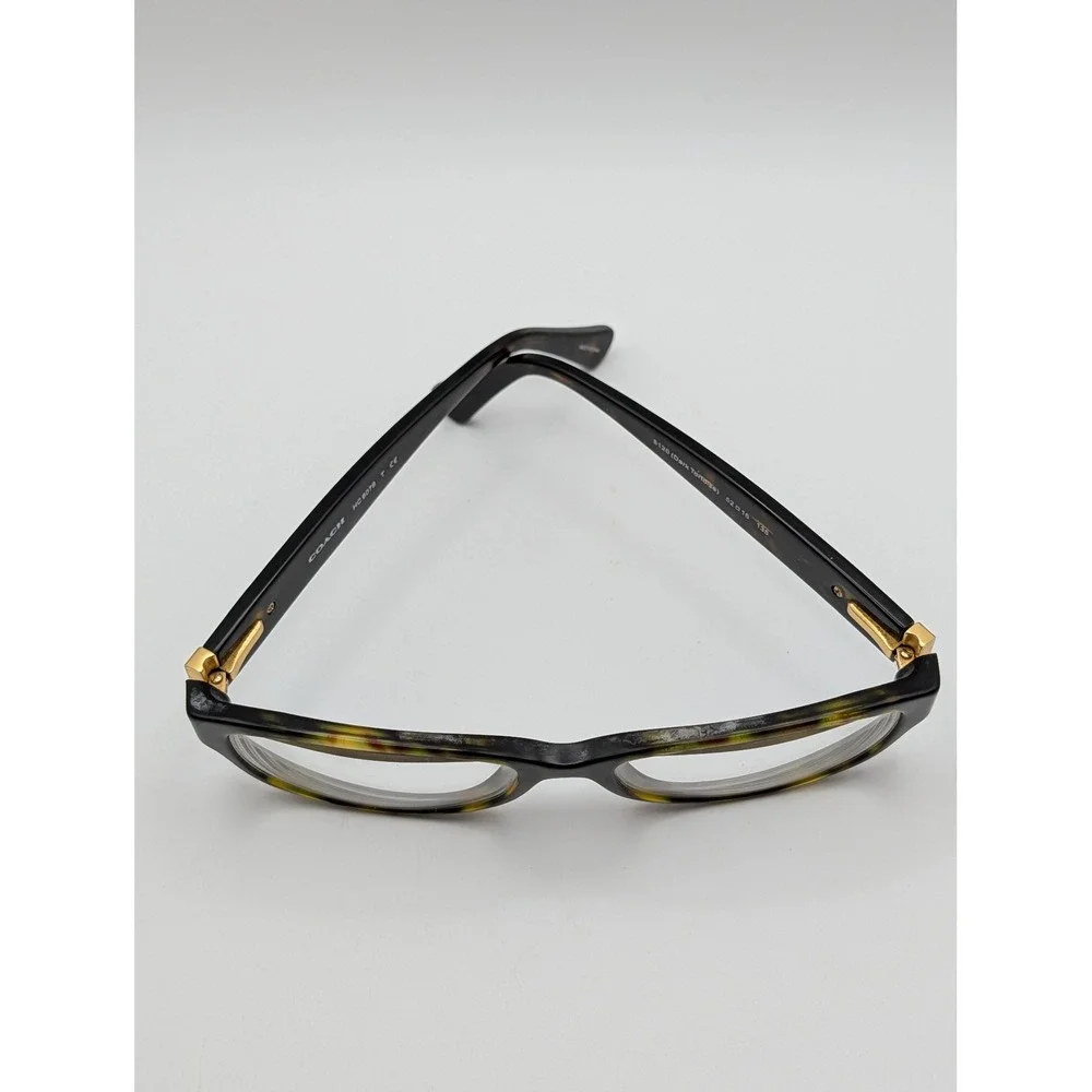 Coach HC6078 5120 Eyeglasses Dark Tortoise Gold Coach Logo 52-16-135